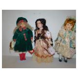 THREE VICTORIAN STYLE PORCELAIN 17"