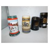 ASSORTED STEINS, BUDWEISER, CAPITAL UNIVERSITY,