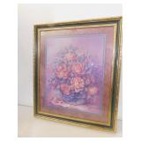 FLORAL PAINTING, JULIA GRAINER, 27" H X 23" W