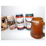 BUDWEISER STEINS ETC.,