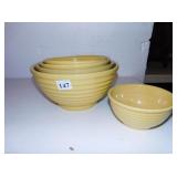 5 YELLOW NESTING BOWLS