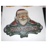 SEASONS GREETING SANTA & 3 FRAMES - 21" X 25",