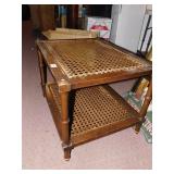 TABLE 21" H X 28" W X 18" W CANED TOP GREAT PC.