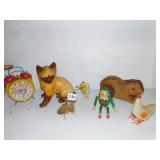 ALARM CLOCK, WOOD HUMPTY DUMPTY, ETC.