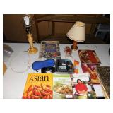 COOKBOOKS, LAMPS, ETC.
