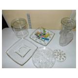GLASS CANDY, CAMBRIDGE PLATE FOOTED ETC.