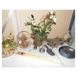 ARTIFICIAL FLOWER DISPLAY, DRIFTWOOD, CERAMIC