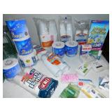 DIXIE AND HEFTY CUP, TOILET PAPER, DOVE SOAP,