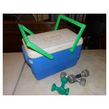 RETRO IGLOO COOLER AND WEIGHTS