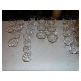 LARGE ASST OF GLASSES, DAIQUIRI, CHAMPAGNE