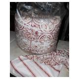 KING COMFORTER WITH 4 SHAMS, CREAM/TAN/BROWN