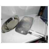 3 TRAYS, ONE PLASTIC AND METAL