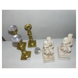 BRASS CANDLE STICKS, "AUSTIN PROD. 1964" LOOKS TO
