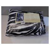 50" X 60" SHERPA FLEECE ZEBRA PRINT NEW BLANKET