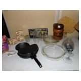 PYREX DISH, WOODEN BOWLS, ORCHID BLOOM BOOSTER,