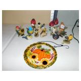 BIRDS, MADE OF COMPOSITION