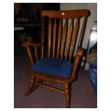 WOODEN ROCKING CHAIR, SEAT IS 15" HIGH FROM