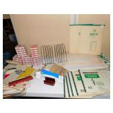 LARGE GROUP OF PAPER CLIPS, HOLE PUNCHER,