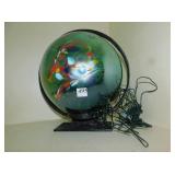 GLASS GLOBE ON STAND ELECTRIC 15"