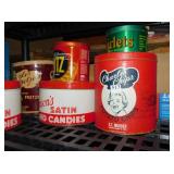 JOHNSON CANDY TINS, CHARLIE CHIP, ETC.