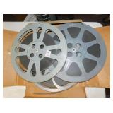 SET OF THREE LARGE FILM REELS WITH CARRY ON CABBY