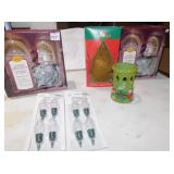 ORNAMENT LIGHTS, NEW C9 LIGHT BULBS, ETC.