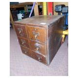 SECRETARY 6 DRAWER FILING CABINET, CONTENTS NOT