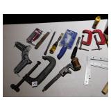 C CLAMPS, VAC REPLACEMENT FILTER, MALLET, ETC.