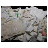 LARGE GROUP OF TABLE CLOTHES, DOILIES, AND LINENS