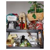 MIXER, GLASSES, DVD PLAYER, ARTIFICIAL FLOWERS,