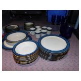 MATCHING PLATES SET OF 8, ONLY 7 CUPS: BLUE CUPS,