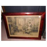 VINTAGE FRAMED PICTURES, FAMILY PHOTO HAS SOME