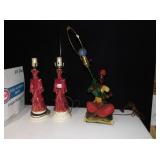 UNIQUE LAMP OF WOMAN SITTING ON PILLOW (24") AND