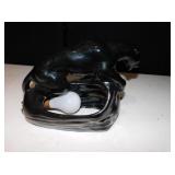 CERAMIC BLACK PANTHER LAMP