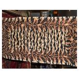 VIRGIN WOOL RUG TIGER PRINT RUG, 51" X 26"