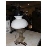 ANTIQUE OIL LAMP MADE ELECTRIC