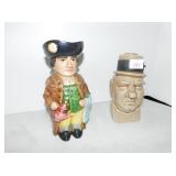 W C FIELDS DECANTER AND GERMAN TANKER (SMALL CHIP