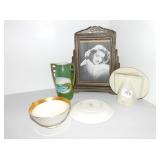 LENOX CUP AND SAUCER, 5" GERMAN VASE, TILL