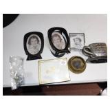 CHESTERFIELD TIN, SILVERPLATE NAPKIN HOLDER, ETC.