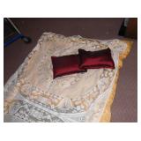 DOWN COMFORTER, BEAUTIFUL TABLE CLOTHES, THROW