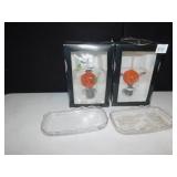 DEPT 56 PUMPKINS, 2 SMALL TRAYS