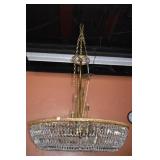 CRYSTAL CHANDELIER 4FT ROUND 50" H TO TOP