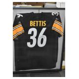 BETTIS AUTOGRAPHED JERSEY IN FRAME 42" H X 33" W