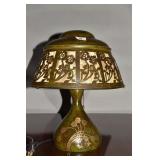 STERLING SILVER OVER BRONZE 16" H ART/CRAFT LAMP-