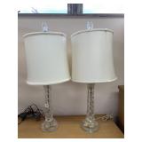 32" H GLASS SWIRL CENTER LAMP