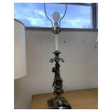 MARBLE BASE LAMP W/ CHERUB CENTER 35.5"