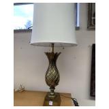 SOLID BRASS 33" PINEAPPLE BASE LAMP