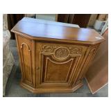 CONSOLE CABINET CARVED FRONT 30" H X 34" W X 14"