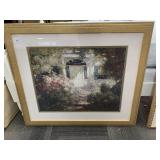 FLOWER PRINT DOUBLE MAT FLOWER W/ FRONT DOOR 35"