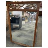 MAHOGANY WALL MIRROR 36.5 X 25"